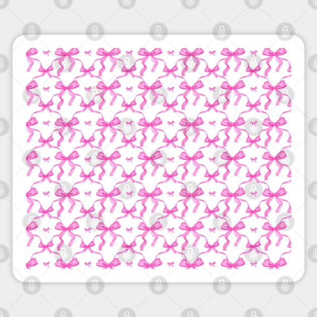 Hot Pink Ribbons and bows in watercolor. Sticker by YourGoods